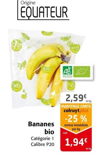 Colruyt Bananes bio offre
