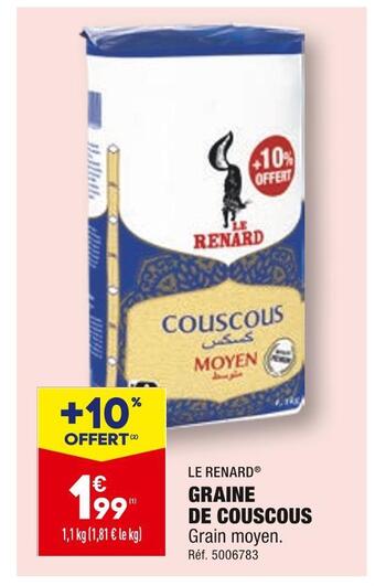 Le renard graine de couscous