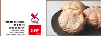 Colruyt Hauts de cuisse de poulet sans os farcis offre
