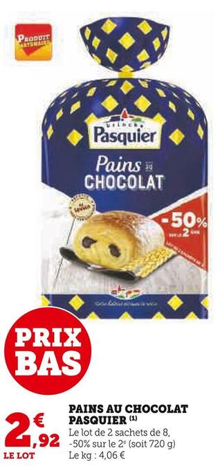 U Express Pasquier pains au chocolat offre