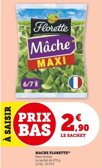 Super U Florette mache offre