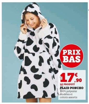 Super U Plaid poncho offre