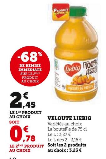 Super U Liebig veloute offre