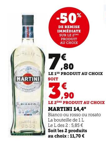 Super U Martini martini 14,4° offre