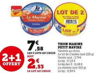 Super U Petit navire thon marine offre
