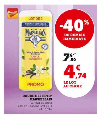 Super U Le petit marseillais douche offre
