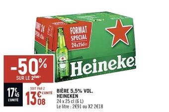 Spar Heineken bière 5,5% vol offre
