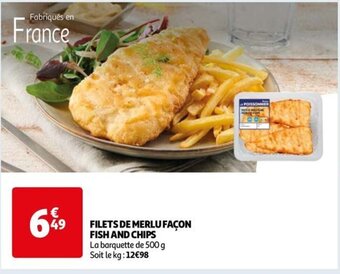 Auchan FILETS DE MERLU FAÇON FISH AND CHIPS offre