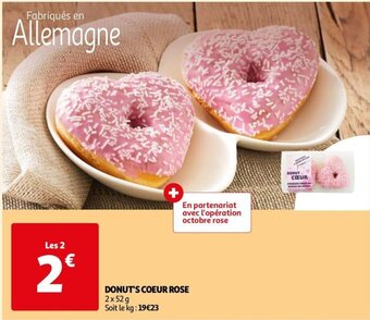 Auchan DONUT'S COEUR ROSE offre