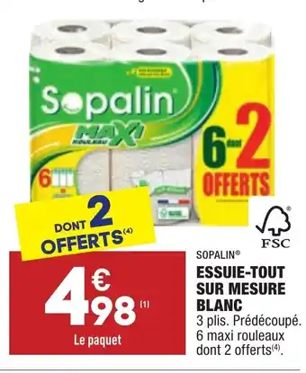 ALDI Essuie-tout sur mesure Blanc offre