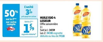Auchan HUILE ISIO 4 LESIEUR offre
