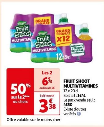 Auchan FRUIT SHOOT MULTIVITAMINES offre