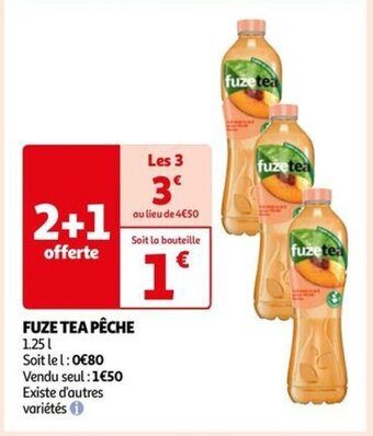 Auchan FUZE TEA PÊCHE 1,25 l offre