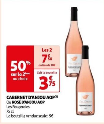 Auchan CABERNET D'ANJOU AOP(¹) OU ROSÉ D'ANJOU AOP offre