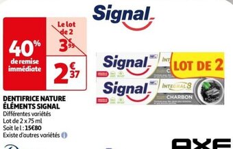 Auchan DENTIFRICE NATURE ÉLÉMENTS SIGNAL offre