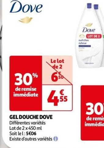 Auchan GEL DOUCHE DOVE offre