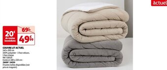 Auchan COUVRE LIT ACTUEL 140 x 200 cm offre