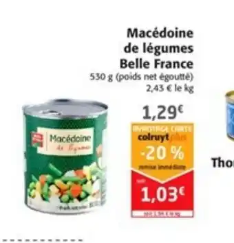 Colruyt Macédoine de légumes Belle France offre