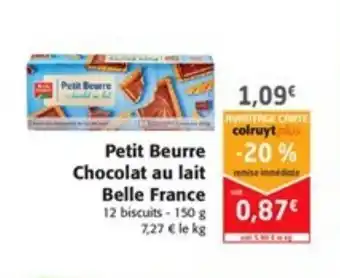 Colruyt Petit Beurre Chocolat au lait Belle France offre