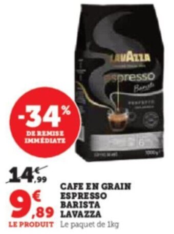 Super U CAFE EN GRAIN ESPRESSO BARISTA offre