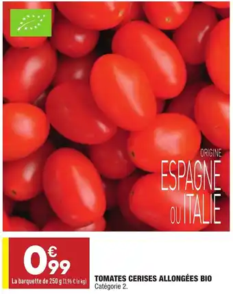 ALDI Tomates cerises allongées Bio offre