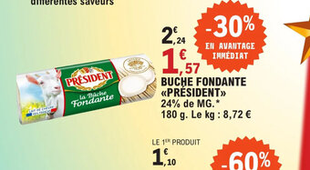 E.Leclerc BUCHE FONDANTE PRÉSIDENT offre