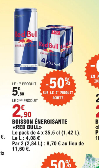 E.Leclerc BOISSON ÉNERGISANTE RED BULL offre