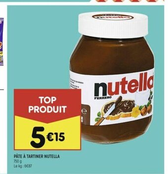Leader Price PÂTE À TARTINER NUTELLA offre