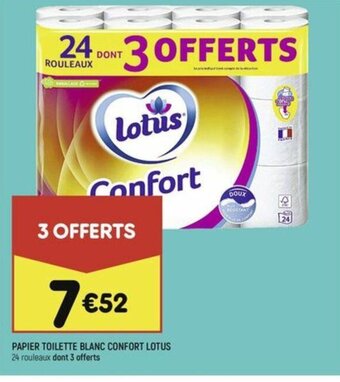 PAPIER TOILETTE BLANC CONFORT LOTUS