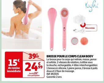 Auchan BROSSE POUR LE CORPS CLEAN BODY offre