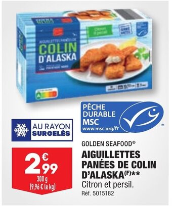 ALDI AIGUILLETTES PANÉES DE COLIN D'ALASKA (F) offre
