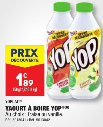 ALDI YAOURT À BOIRE YOP offre