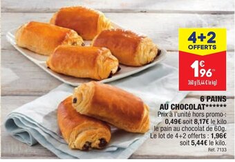 ALDI 6 PAINS AU CHOCOLAT offre
