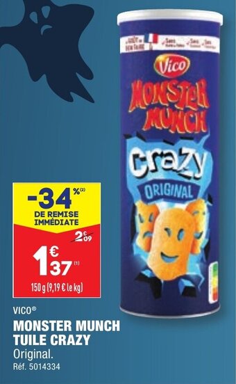 MONSTER MUNCH TUILE CRAZY Original.