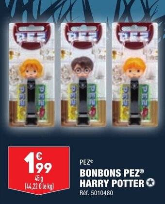 ALDI BONBONS PEZ HARRY POTTER offre