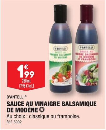 ALDI SAUCE AU VINAIGRE BALSAMIQUE DE MODÈNE offre