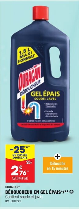 ALDI DÉBOUCHEUR EN GEL ÉPAIS offre