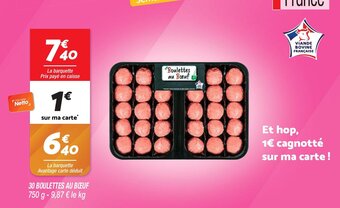 Netto 30 BOULETTES AU BŒUF 750 g offre
