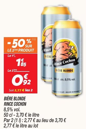 Netto BIÈRE BLONDE RINCE COCHON offre