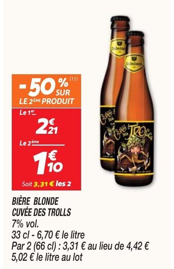 Netto BIÈRE BLONDE CUVÉE DES TROLLS offre