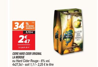 Netto CIDRE HARD CIDER ORIGINAL LA MORDUE offre