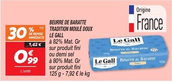 BEURRE DE BARATTE TRADITION MOULĂ DOUX LE GALL