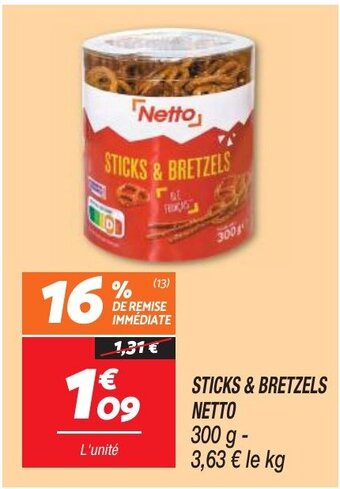 Netto STICKS&BRETZELS NETTO offre