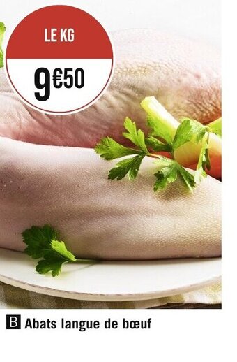 Géant Casino Abats langue de bœuf offre