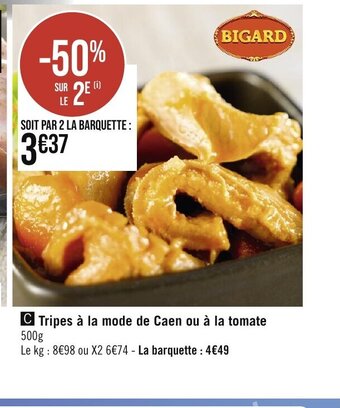 Géant Casino Tripes à la mode de Caen ou à la tomate 500g offre