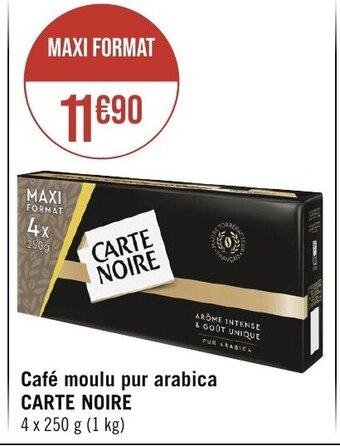 Géant Casino Café moulu pur arabica CARTE NOIRE offre