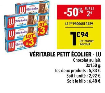 Supeco Lu véritable petit écolier offre
