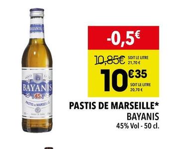 Supeco Bayanis pastis de marseille offre