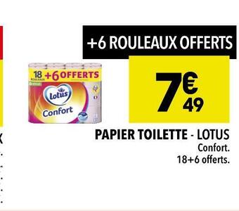 Supeco Lotus papier toilette offre
