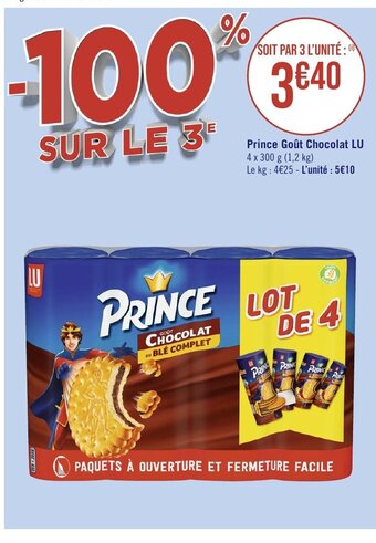 Géant Casino Prince Goût Chocolat LU offre